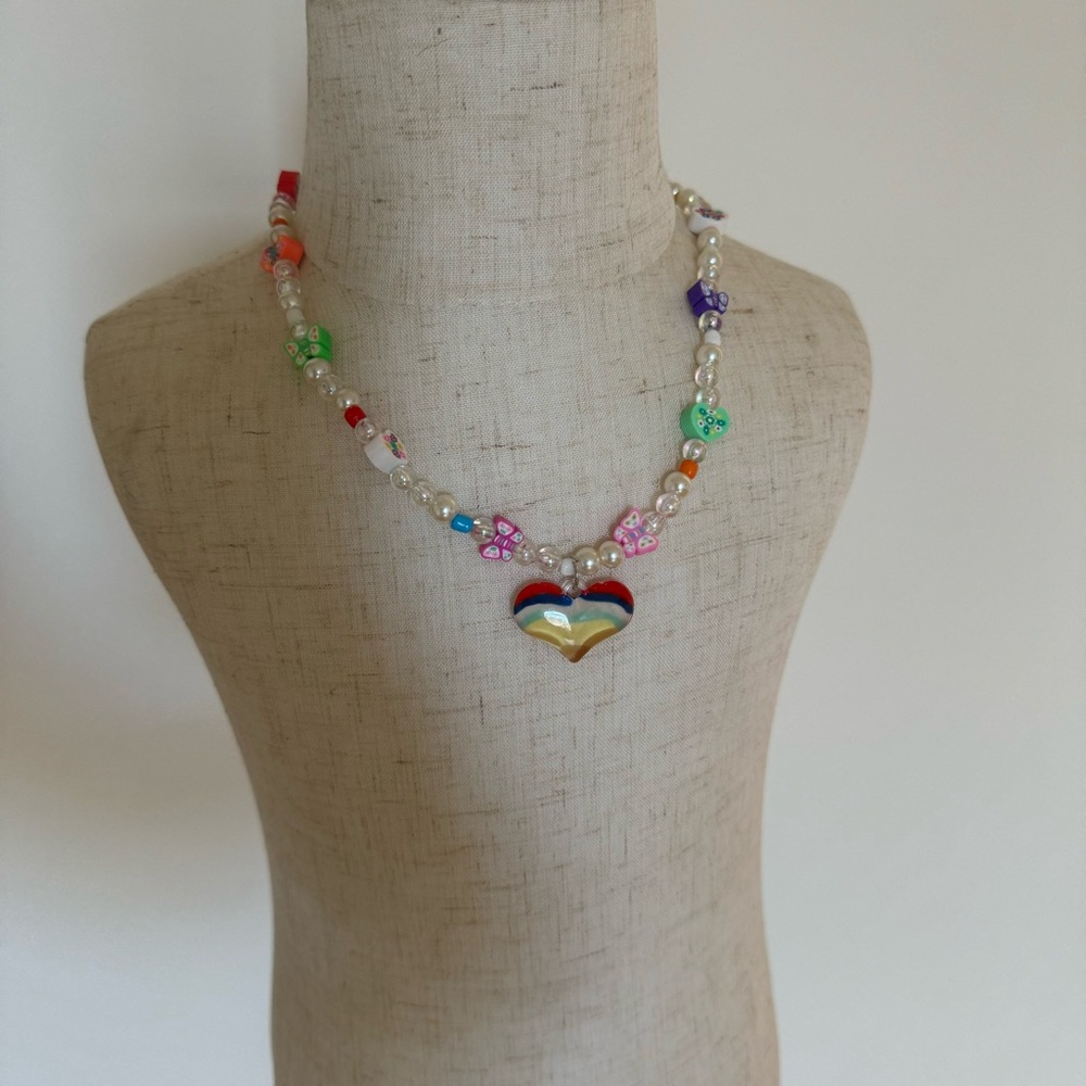 Girls Kids mixed beads necklace
